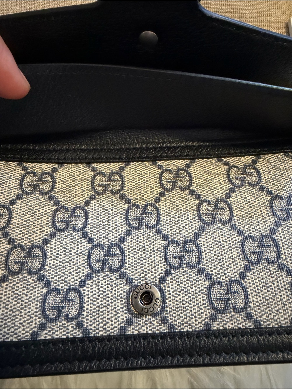 Gucci Blue GG Canvas and Leather Dionysus Crossbody Bag - Picture 7 of 12